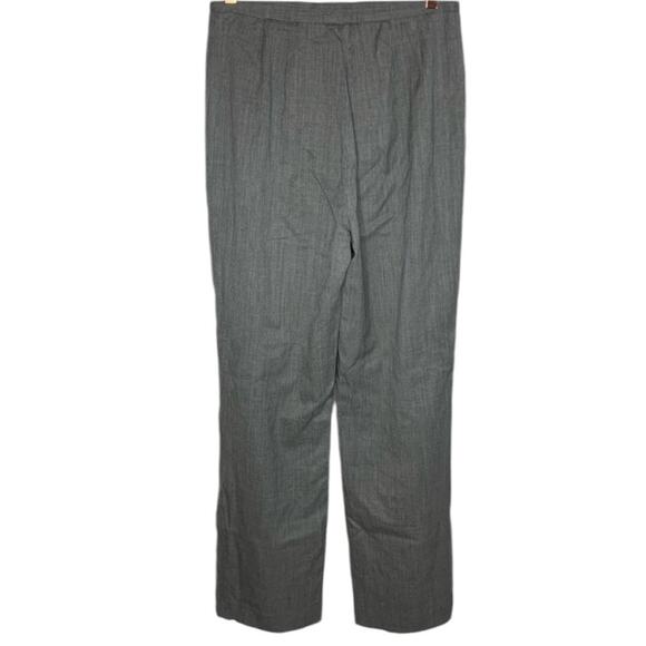 Lafayette 148 Grey Wool Straight Leg Trouser Pants Size 8 - Picture 2 of 4